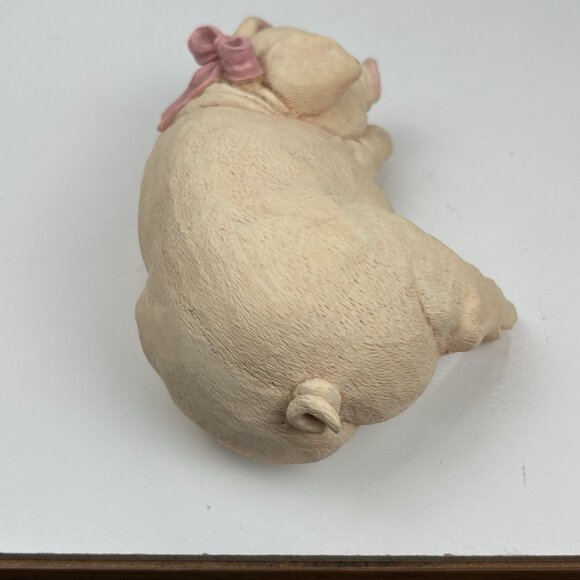 Shelf Sitter Sleeping Musical Pig Pink Bow (Frere Jacques) - Picture 6 of 7